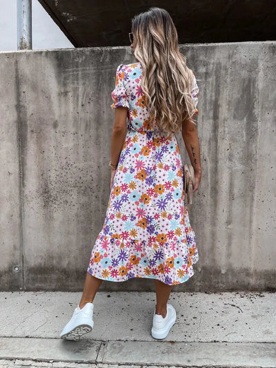 Naila | Elegant Blommig Klänning