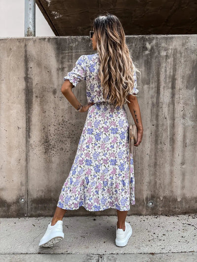 Naila | Elegant Blommig Klänning